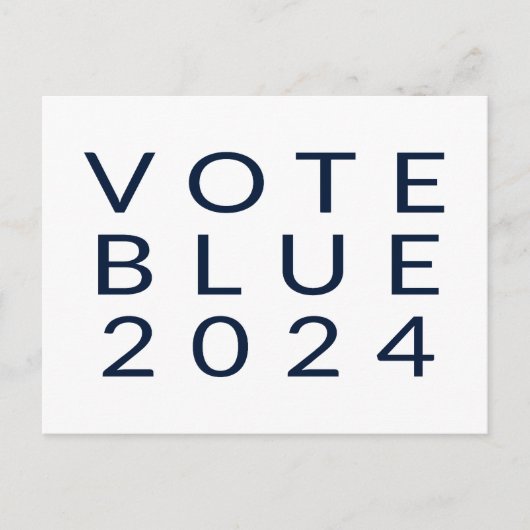 Minimalistische stemming Blue Kamala Harris 2024 Briefkaart (Voorkant)