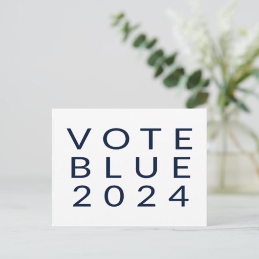 Minimalistische stemming Blue Kamala Harris 2024 Briefkaart (Staand voorkant)
