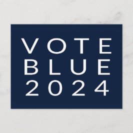 Minimalistische stemming Blue Kamala Harris 2024 Briefkaart
