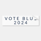 Minimalistische stemming Blue Kamala Harris 2024 Bumpersticker (Voorkant)