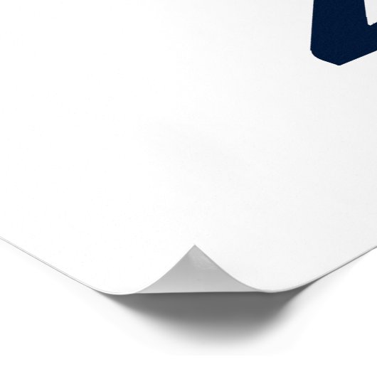 Minimalistische stemming Blue Kamala Harris 2024 Poster (Hoek)