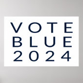Minimalistische stemming Blue Kamala Harris 2024 Poster (Voorkant)
