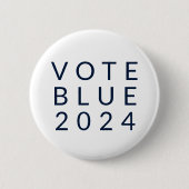 Minimalistische stemming Blue Kamala Harris 2024 Ronde Button 5,7 Cm (Voorkant)