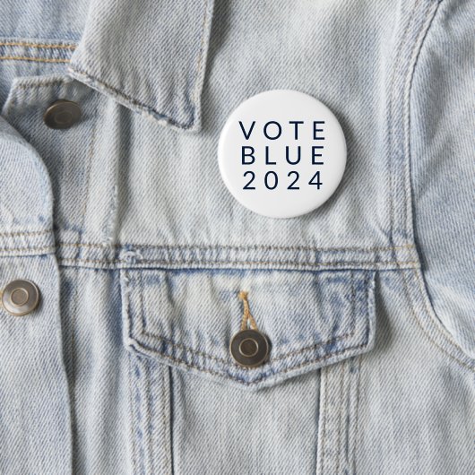 Minimalistische stemming Blue Kamala Harris 2024 Ronde Button 5,7 Cm (In situ)