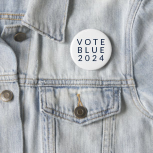 Minimalistische stemming Blue Kamala Harris 2024 Ronde Button 5,7 Cm