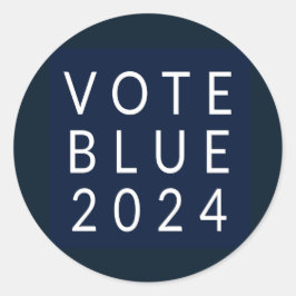 Minimalistische stemming Blue Kamala Harris 2024 Ronde Sticker