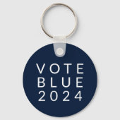 Minimalistische stemming Blue Kamala Harris 2024 Sleutelhanger (Voorkant)