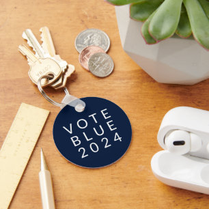 Minimalistische stemming Blue Kamala Harris 2024 Sleutelhanger