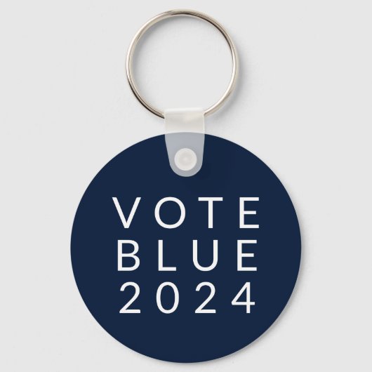 Minimalistische stemming Blue Kamala Harris 2024 Sleutelhanger (Achterkant)