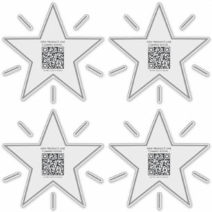 Minimalistische ster thema promotionele QR code St Sticker