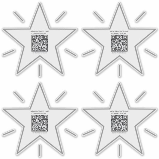 Minimalistische ster thema promotionele QR code St Sticker (Voorkant)