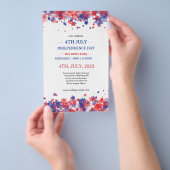 Minimalistische sterren rood en blauw 4 juli evene flyer (Hand)