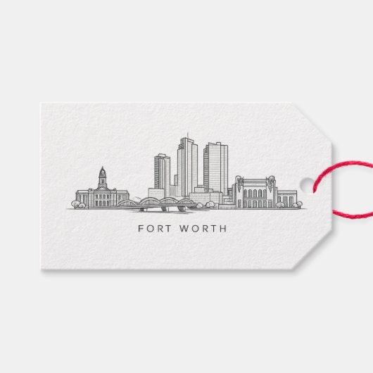 Minimalistische sterrenbeeld-lijn kunst van Fort W Cadeaulabel (Voorkant (Horizontaal))