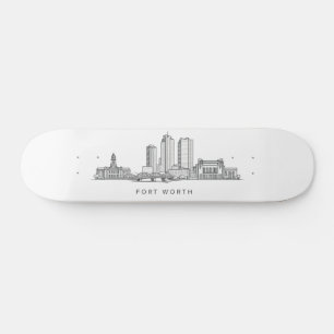 Minimalistische sterrenbeeld-lijnkunst van Fort Wo Persoonlijk Skateboard