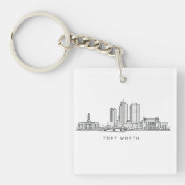Minimalistische sterrenbeeld-lijnkunst van Fort Wo Sleutelhanger