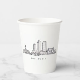 Minimalistische sterrenlijn kunst van Fort Worth Papieren Bekers