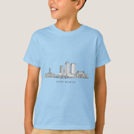 Minimalistische sterrenlijn kunst van Fort Worth T-shirt