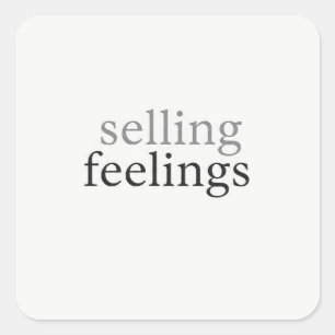 Minimalistische sticker met grap over donkere gevo