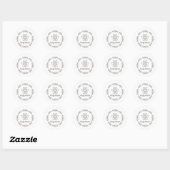 Minimalistische sticker met hondenmoeder pootafdru (Vel)
