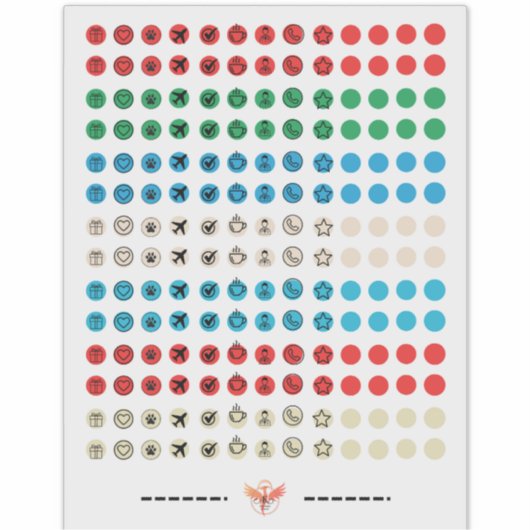 minimalistische sticker sheet (Voorkant)