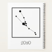 Minimalistische Stier sterrenbeeld geboortebloem n Planner (Achterkant)