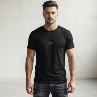 Minimalistische stier symbool T-shirt | Moderne he