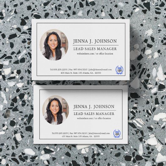 Minimalistische stijl | Aangepaste foto Visitekaartje