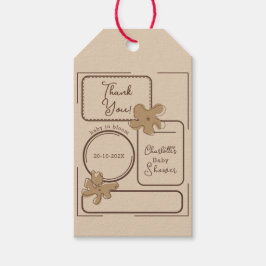 Minimalistische stijl bloem notities baby shower cadeaulabel