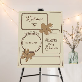 Minimalistische stijl bloem notities Baby Shower W