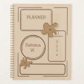 Minimalistische stijl bloemnotities achtergrond planner (Voorkant)