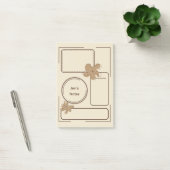 Minimalistische stijl bloemnotities achtergrond post-it® notes (Kantoor)
