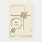 Minimalistische stijl bloemnotities achtergrond post-it® notes (Voorkant)