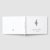 Minimalistische stijl gepersonaliseerde monogram b gastenboek (Volledig)