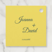 Minimalistische stijl | Kalligrafie Font Wedding Bedankjes Labels (Achterkant)