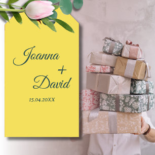Minimalistische stijl Kalligrafie Font Wedding Cadeaulabel