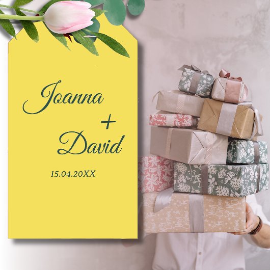 Minimalistische stijl | Kalligrafie Font Wedding Cadeaulabel