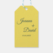 Minimalistische stijl | Kalligrafie Font Wedding Cadeaulabel (Achterkant)