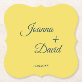 Minimalistische stijl | Kalligrafie Font Wedding Kartonnen Onderzetters