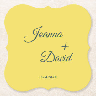 Minimalistische stijl   Kalligrafie Font Wedding Kartonnen Onderzetters