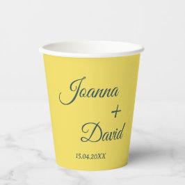 Minimalistische stijl | Kalligrafie Font Wedding Papieren Bekers