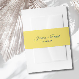 Minimalistische stijl | Kalligrafie Font Wedding Uitnodigingen Wikkel