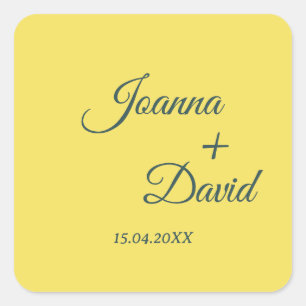 Minimalistische stijl   Kalligrafie Font Wedding Vierkante Sticker