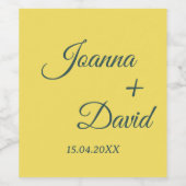 Minimalistische stijl | Kalligrafie Font Wedding Wijn Etiket (Enkel label)