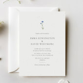 Minimalistische stijlvolle bloem bruiloft uitnodig kaart