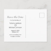 Minimalistische stijlvolle foto chic bewaar de dat aankondigingskaart (Achterkant)