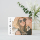 Minimalistische stijlvolle foto chic bewaar de dat aankondigingskaart (Staand voorkant)