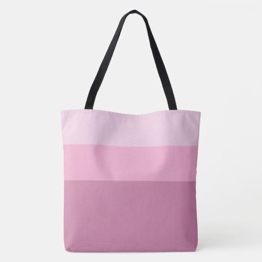 Minimalistische stijlvolle monogramscriptnaam Pink Tote Bag (Achterkant)