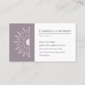 Minimalistische Stijlvolle Stralende Zachte Mauve  Visitekaartje (Achterkant)