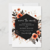 Minimalistische stijlvolle terracotta bruiloft save the date (Voorkant)