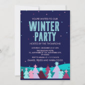 Minimalistische stijlvolle winterdennenboom winter kaart (Voorkant)